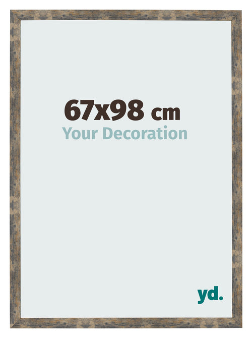Bilderrahmen 67x98cm Blau Gold Meliert MDF Bologna Vorne Messe | Yourdecoration.de