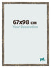 Bilderrahmen 67x98cm Blau Gold Meliert MDF Bologna Vorne Messe | Yourdecoration.de