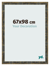 Bilderrahmen 67x98cm Blau Gold Meliert MDF Pisa Vorne Messe | Yourdecoration.de