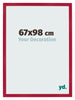 Bilderrahmen 67x98cm Rot MDF Bologna Vorne Messe | Yourdecoration.de