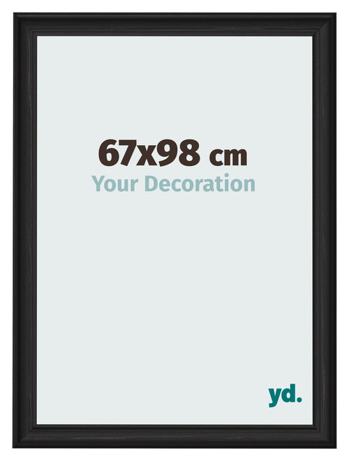 Bilderrahmen 67x98cm Schwarz Gemasert MDF Lazio Vorne Messe | Yourdecoration.de