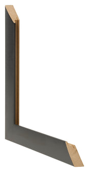 Bilderrahmen 67x98cm Schwarz Silber Poliert MDF Pisa Detail Querschnitte | Yourdecoration.de