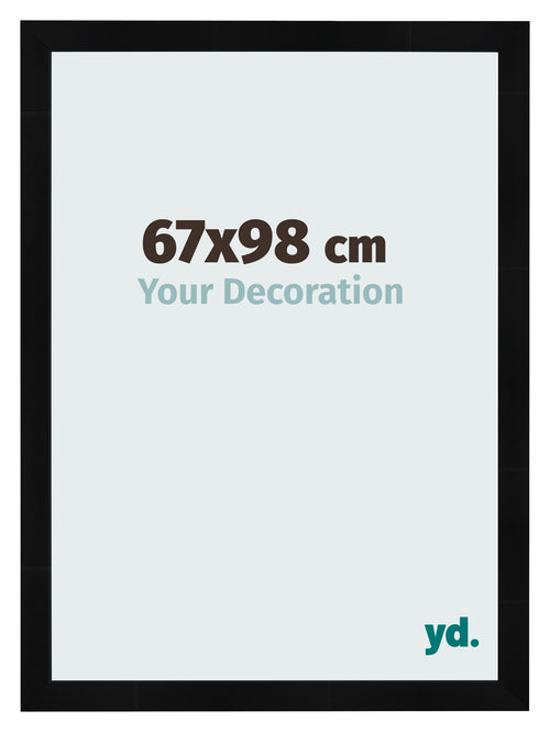 Bilderrahmen 67x98cm Schwarz Silber Poliert MDF Pisa Vorne Messe | Yourdecoration.de