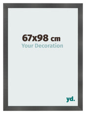 Bilderrahmen 67x98cm Schwarz Silber Poliert MDF Pisa Vorne Messe | Yourdecoration.de