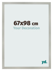 Bilderrahmen 67x98cm Silber Matt MDF Bologna Vorne Messe | Yourdecoration.de