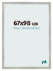 Bilderrahmen 67x98cm Silber Matt MDF Bologna Vorne Messe | Yourdecoration.de