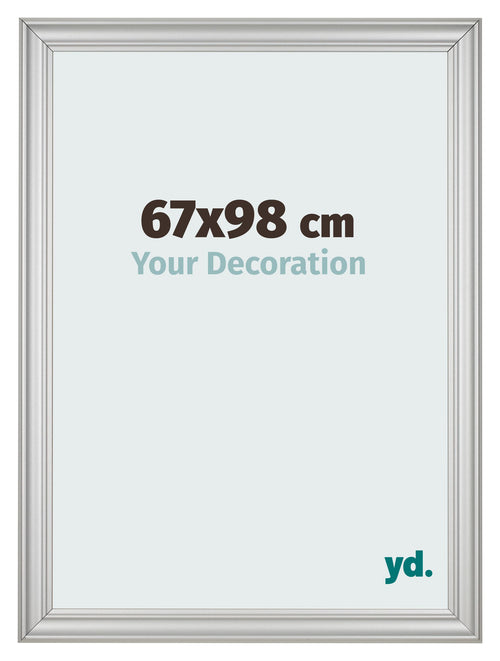Bilderrahmen 67x98cm Silber Matt MDF Lazio Vorne Messe | Yourdecoration.de