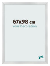 Bilderrahmen 67x98cm Silber Schwarz Gewischt MDF Pisa Vorne Messe | Yourdecoration.de