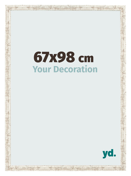 Bilderrahmen 67x98cm Weiß Vintage MDF Bologna Vorne Messe | Yourdecoration.de