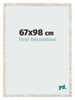 Bilderrahmen 67x98cm Weiß Vintage MDF Bologna Vorne Messe | Yourdecoration.de