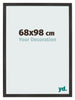 Bilderrahmen 68x98 cm Schwarz Matt MDF Bologna Vorne Messe | Yourdecoration.de