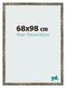 Bilderrahmen 68x98cm Blau Gold Meliert MDF Bologna Vorne Messe | Yourdecoration.de