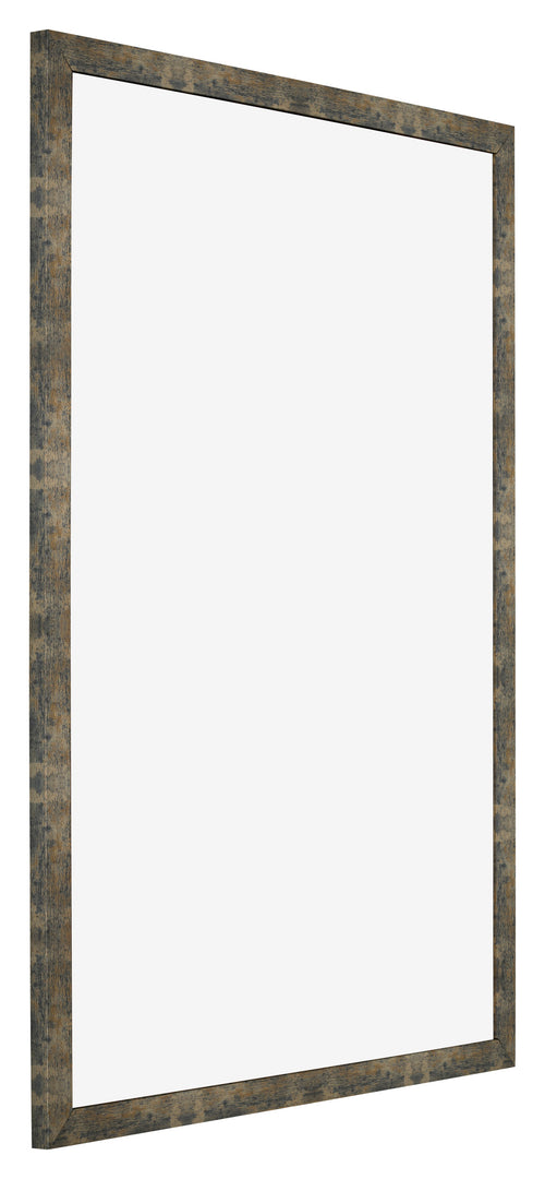 Bilderrahmen 68x98cm Blau Gold Meliert MDF Bologna Vorne Schrag | Yourdecoration.de