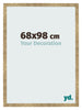 Bilderrahmen 68x98cm Gold Antik MDF Bologna Vorne Messe | Yourdecoration.de