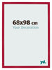 Bilderrahmen 68x98cm Rot MDF Bologna Vorne Messe | Yourdecoration.de