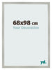 Bilderrahmen 68x98cm Silber Matt MDF Bologna Vorne Messe | Yourdecoration.de