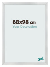 Bilderrahmen 68x98cm Silber Schwarz Gewischt MDF Pisa Vorne Messe | Yourdecoration.de