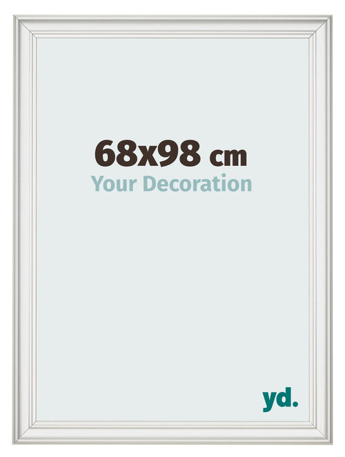 Bilderrahmen 68x98cm Weiss Gewischt MDF Lazio Vorne Messe | Yourdecoration.de