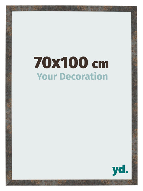 Bilderrahmen 70x100 cm Oxidiertes Metall MDF Bologna Vorne Messe | Yourdecoration.de