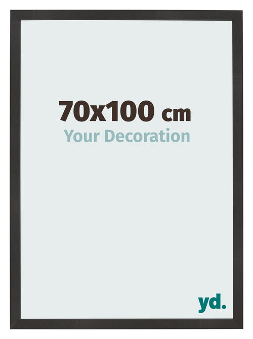 Bilderrahmen 70x100 cm Schwarz Matt MDF Bologna Vorne Messe | Yourdecoration.de