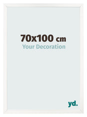 Bilderrahmen 70x100 cm Weiss Hochglanz MDF Bologna Vorne Messe | Yourdecoration.de