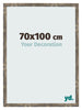 Bilderrahmen 70x100cm Blau Gold Meliert MDF Bologna Vorne Messe | Yourdecoration.de
