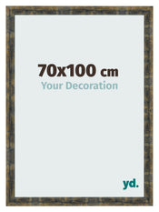 Bilderrahmen 70x100cm Blau Gold Meliert MDF Pisa Vorne Messe | Yourdecoration.de