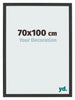 Bilderrahmen 70x100cm Schwarz Gemasert MDF Bologna Vorne Messe | Yourdecoration.de