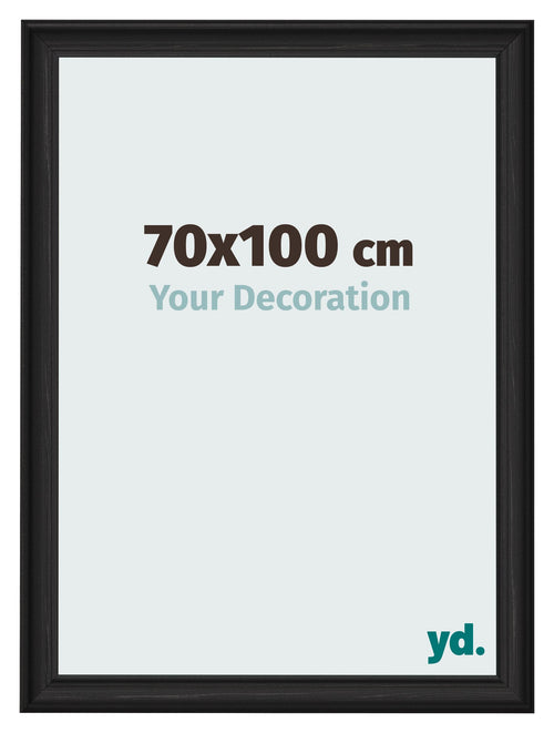 Bilderrahmen 70x100cm Schwarz Gemasert MDF Lazio Vorne Messe | Yourdecoration.de