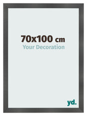 Bilderrahmen 70x100cm Schwarz Silber Poliert MDF Pisa Vorne Messe | Yourdecoration.de