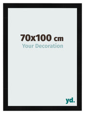 Bilderrahmen 70x100cm Schwarz Silber Poliert MDF Pisa Vorne Messe | Yourdecoration.de