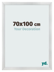 Bilderrahmen 70x100cm Silber Schwarz Gewischt MDF Pisa Vorne Messe | Yourdecoration.de