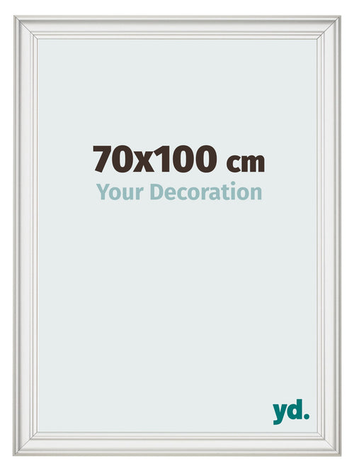 Bilderrahmen 70x100cm Weiss Gewischt MDF Lazio Vorne Messe | Yourdecoration.de