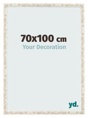 Bilderrahmen 70x100cm Weiß Vintage MDF Bologna Vorne Messe | Yourdecoration.de