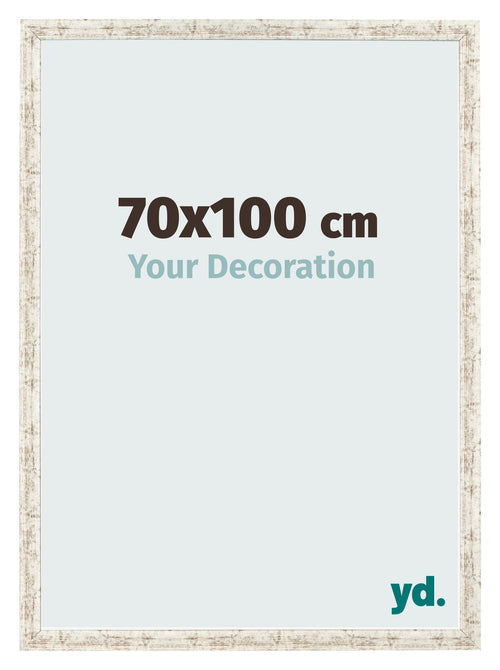 Bilderrahmen 70x100cm Weiß Vintage MDF Bologna Vorne Messe | Yourdecoration.de