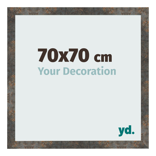 Bilderrahmen 70x70 cm Oxidiertes Metall MDF Bologna Vorne Messe | Yourdecoration.de