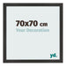 Bilderrahmen 70x70 cm Schwarz Matt MDF Bologna Vorne Messe | Yourdecoration.de