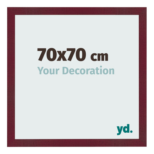 Bilderrahmen 70x70 cm Weinrot Gewischt MDF Bologna Vorne Messe | Yourdecoration.de