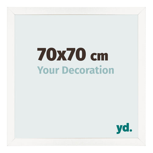 Bilderrahmen 70x70 cm Weiss Hochglanz MDF Bologna Vorne Messe | Yourdecoration.de