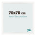 Bilderrahmen 70x70 cm Weiss Hochglanz MDF Bologna Vorne Messe | Yourdecoration.de