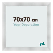 Bilderrahmen 70x70cm Aluminium Gebürstet MDF Pisa Vorne Messe | Yourdecoration.de