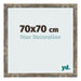 Bilderrahmen 70x70cm Blau Gold Meliert MDF Bologna Vorne Messe | Yourdecoration.de