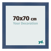 Bilderrahmen 70x70cm Dunkelblau Gewischt MDF Pisa Vorne Messe | Yourdecoration.de