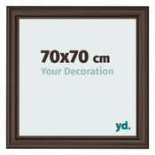 Bilderrahmen 70x70cm Eiche Dunkel MDF Lazio Vorne Messe | Yourdecoration.de