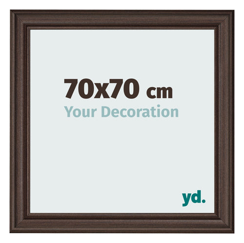 Bilderrahmen 70x70cm Eiche Dunkel MDF Lazio Vorne Messe | Yourdecoration.de
