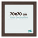 Bilderrahmen 70x70cm Eiche Dunkel MDF Lazio Vorne Messe | Yourdecoration.de