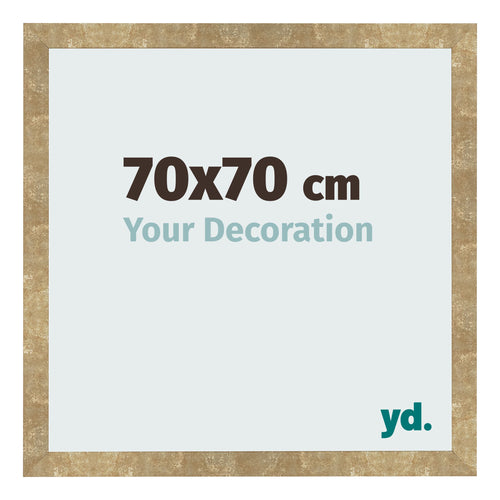 Bilderrahmen 70x70cm Gold Antik MDF Bologna Vorne Messe | Yourdecoration.de