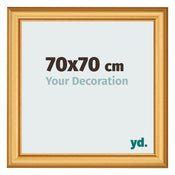 Bilderrahmen 70x70cm Gold Matt MDF Lazio Vorne Messe | Yourdecoration.de