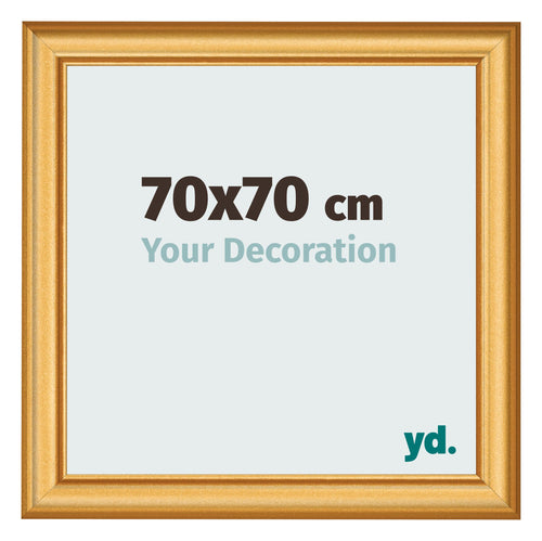 Bilderrahmen 70x70cm Gold Matt MDF Lazio Vorne Messe | Yourdecoration.de
