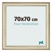 Bilderrahmen 70x70cm Metallglanz MDF Lazio Vorne Messe | Yourdecoration.de